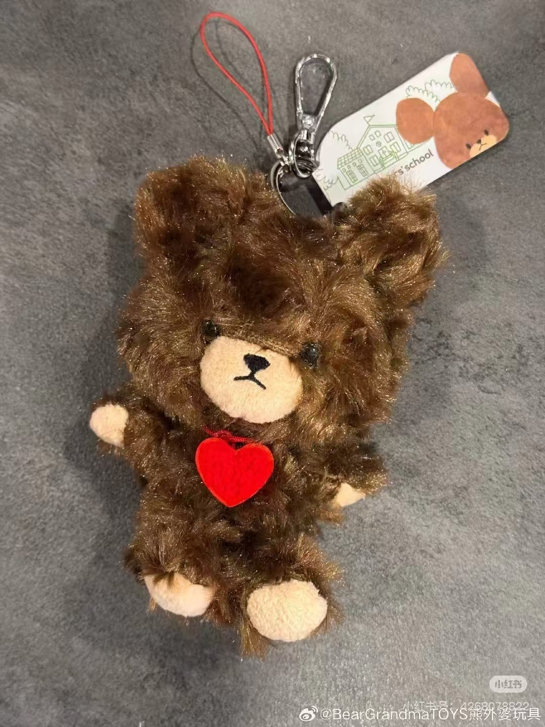 The bear’s school|Charm Jackie Mascot Holder /Plush Keychain|H14 x W9 x D5.5cm approx.