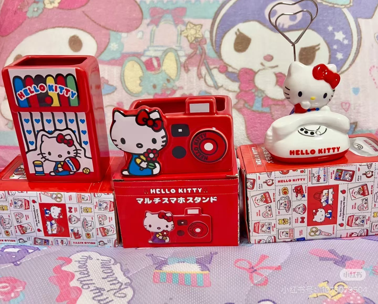 Sanrio|Hello Kitty Pen Stand/Desktop|10cm×6.5cm×5cm approx.