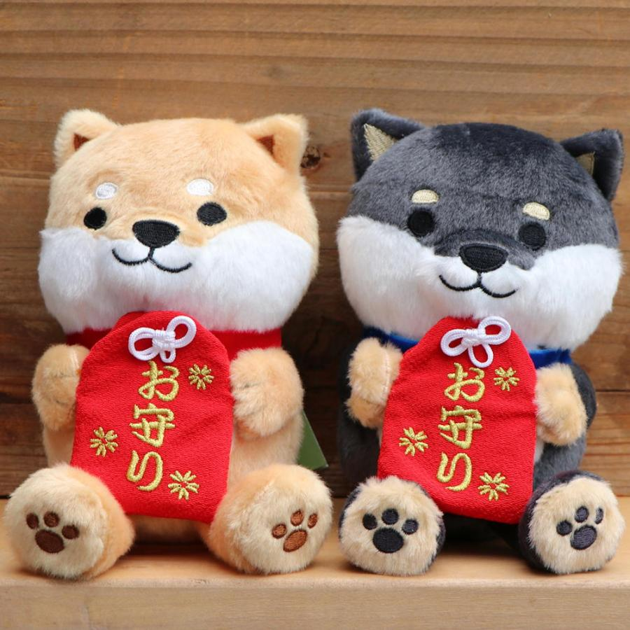 Friendshill友山|超可爱黑柳柴犬抱御守毛绒玩偶/公仔/S号|约14×9×7.5cm