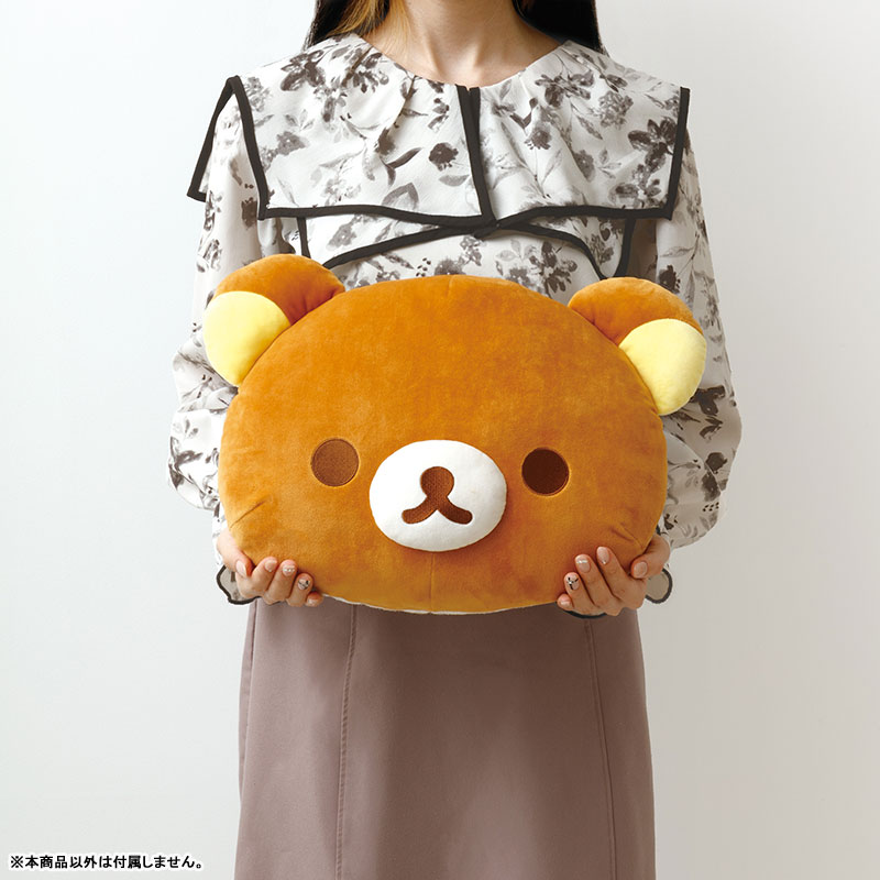 Rilakkuma|San-X Die-cut Cushion / Wonderful House奇妙屋可爱脸型超好rua双面不同材质抱枕/靠垫|约275×390×155mm