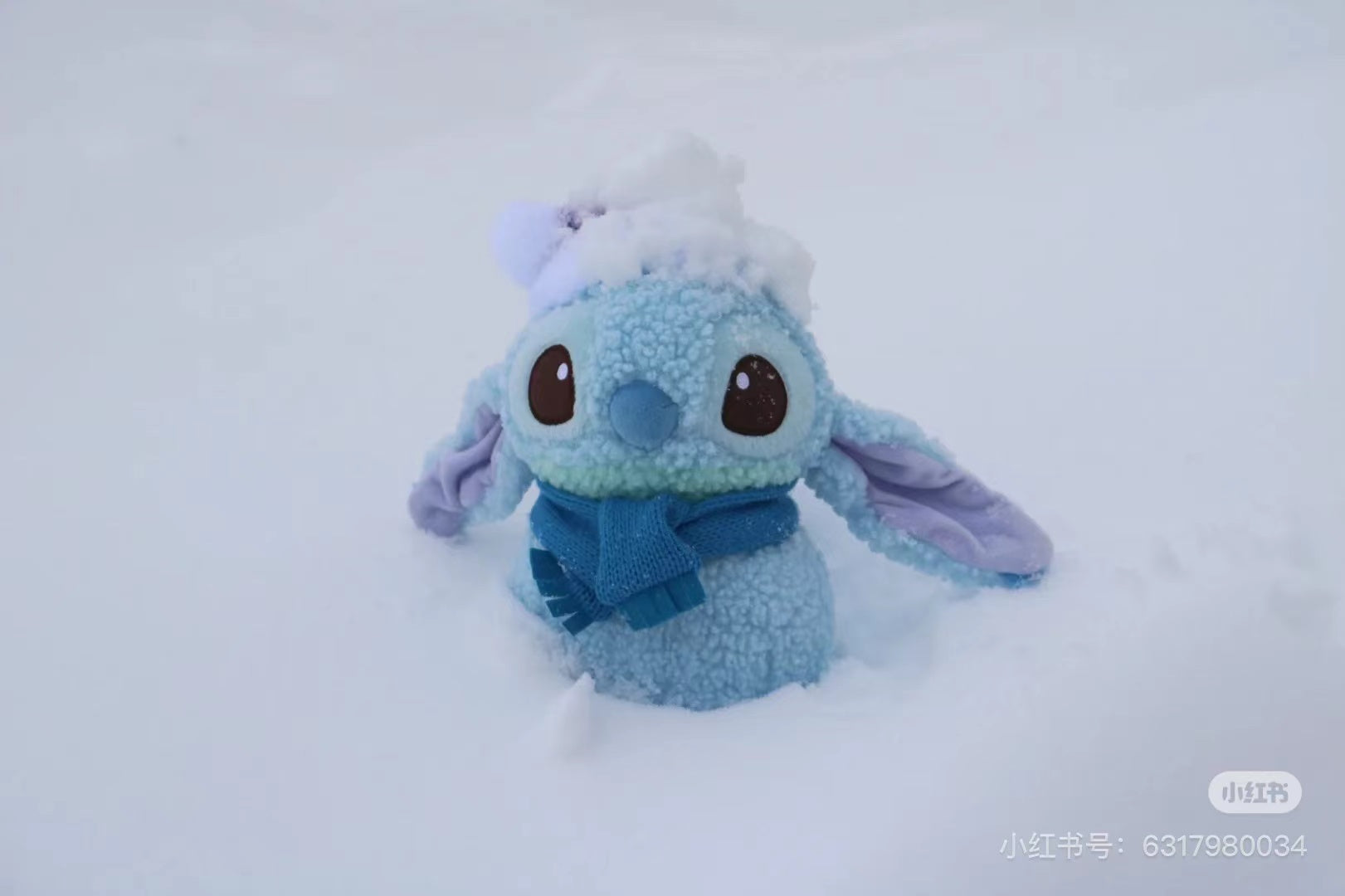 Disney |冬日雪人系列史迪仔|高さ約25×幅21×奥行き13.5cm