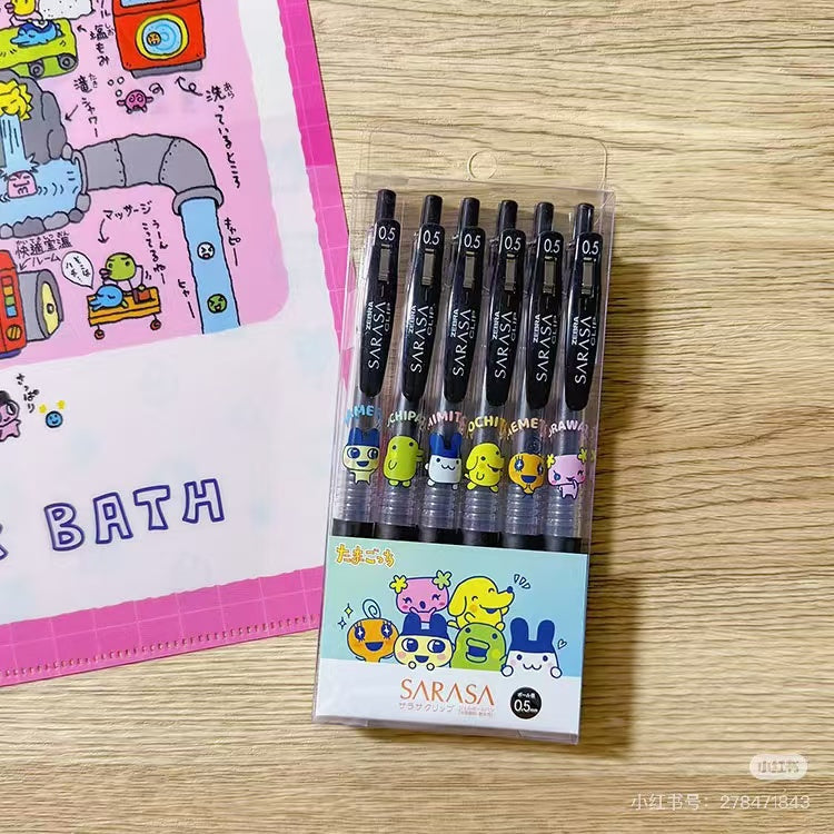 Tamagotchi|Sarasa Clip Gel Pen Set of 6|0.5mm