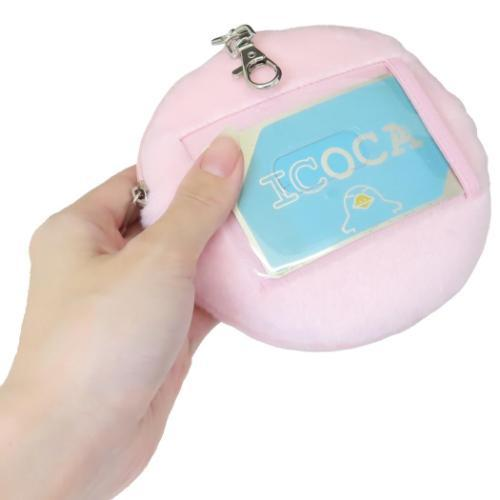 Kirby|Face Plush Pass Case Pouch with Reel|128×40mm approx.
