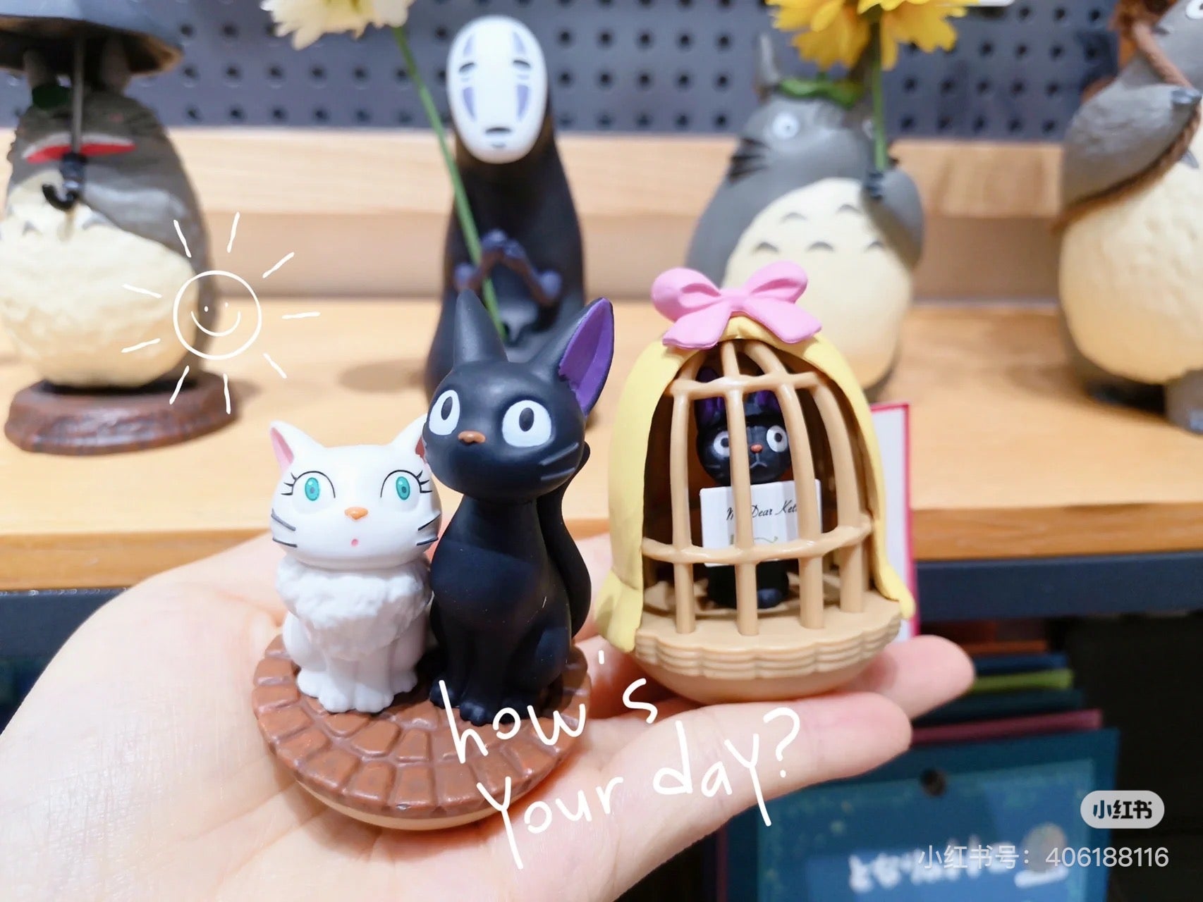 My neighbor totoro|吉卜力宫崎骏魔女宅急便吉吉/莉莉不倒翁摆件