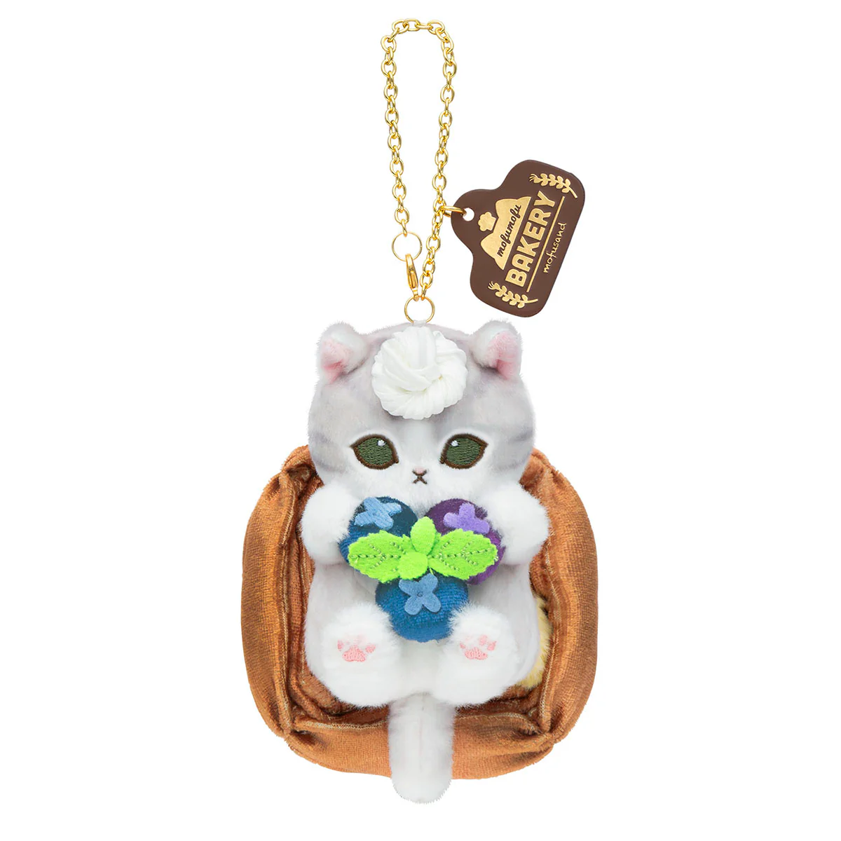 Mofusand|Mofumofu Bakery Mascot Holder /Plush Keychain|H150 x W100 x D95mm approx.