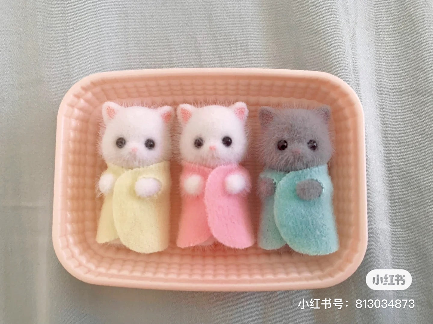 SylvanianFamilies森贝儿家族|Persian Cat Triplets超萌波斯猫三胞胎宝宝套组/玩具/过家家5458