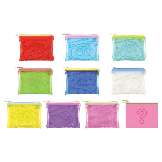 Crayon shin-chan|Secret Emboss Clear Pouch mystery bag/blind box/All 10 types|1pcs