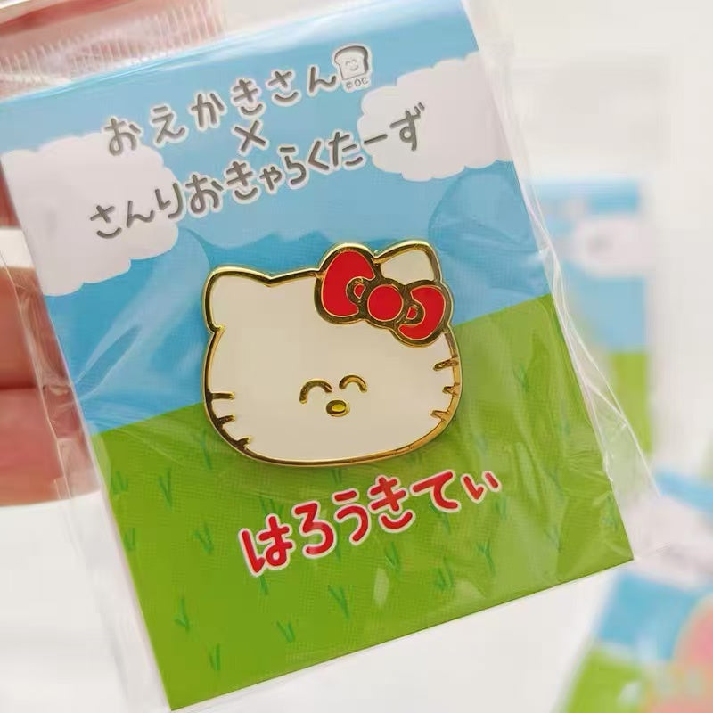 Sanrio|Oekakisan ×Sanrio Pin Badge|H20 x W25 approx.