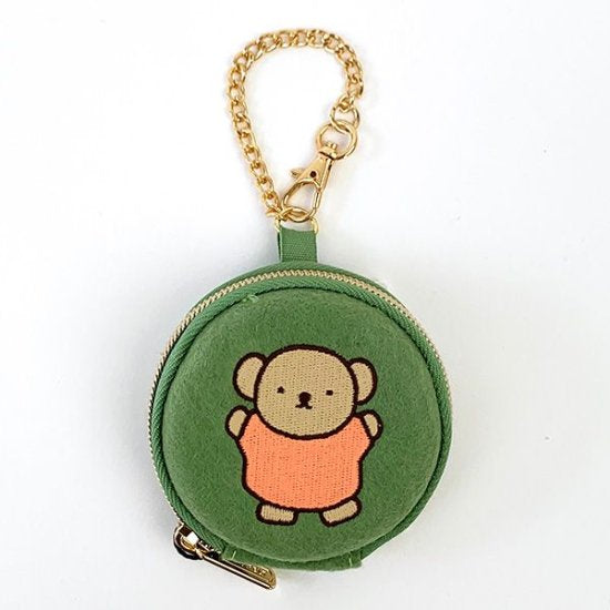 Miffy米菲|毛毡质地刺绣图案零钱包/收纳包/挂包|约7.5cm×7.5cm×2.7cm