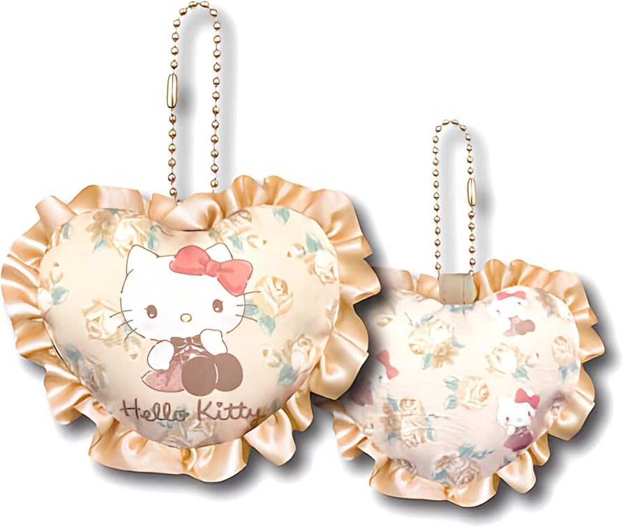 Sanrio|Heart Mascot Frill plush Keychain|H8.5 x W10 x D3cm approx.