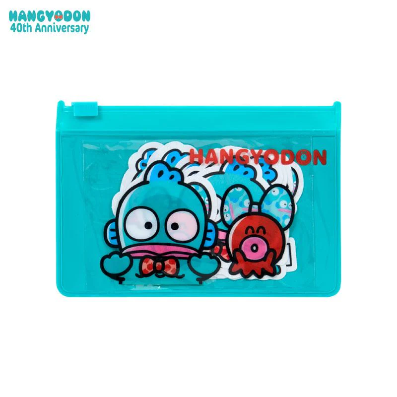 Sanrio|Hangyodon 40th Anniversary Happy Life Sticker & Case Set| 12×0.2×8cm approx.
