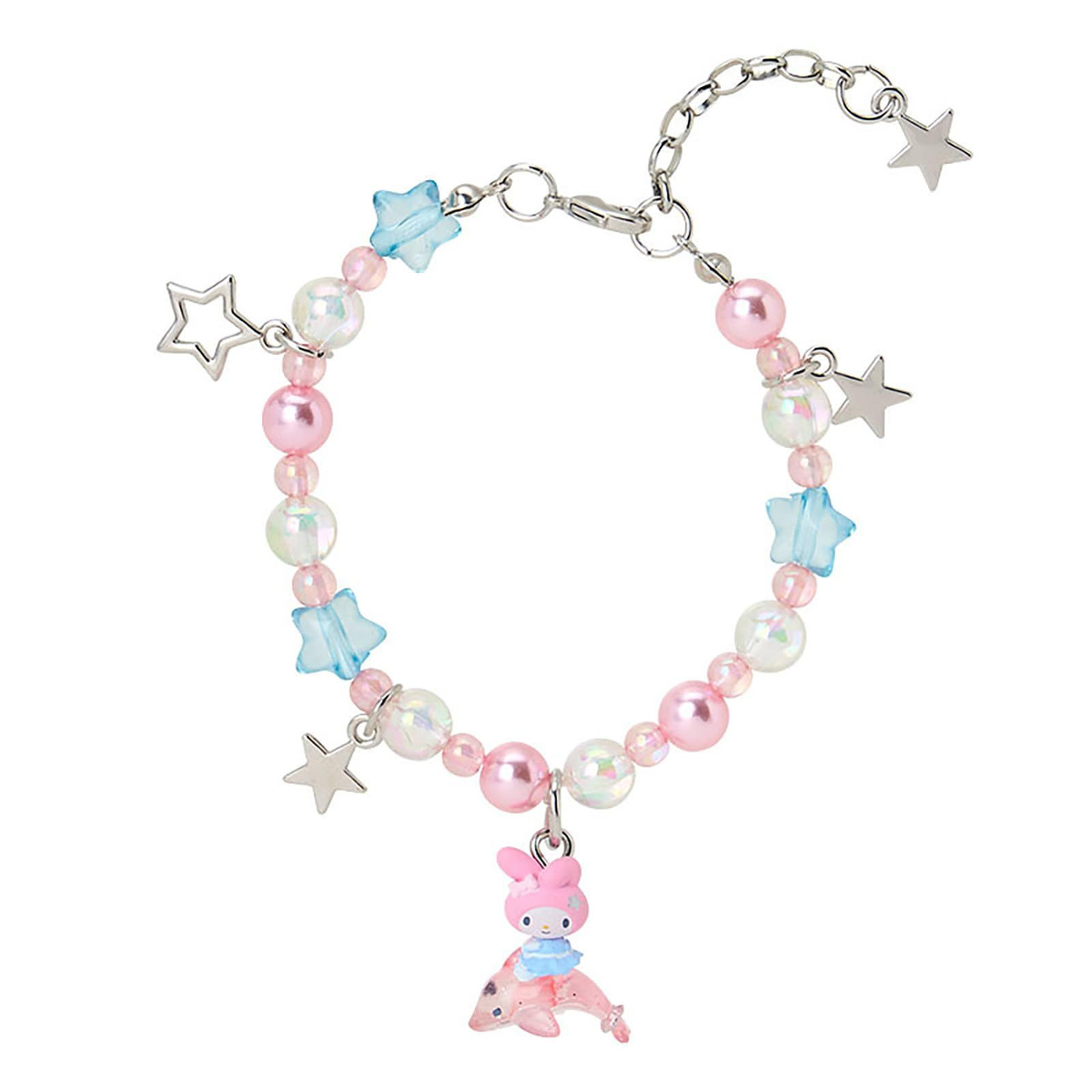 Sanrio|Shiny Dolphin Characters Beaded Bracelet with Charm|21×1cm approx.