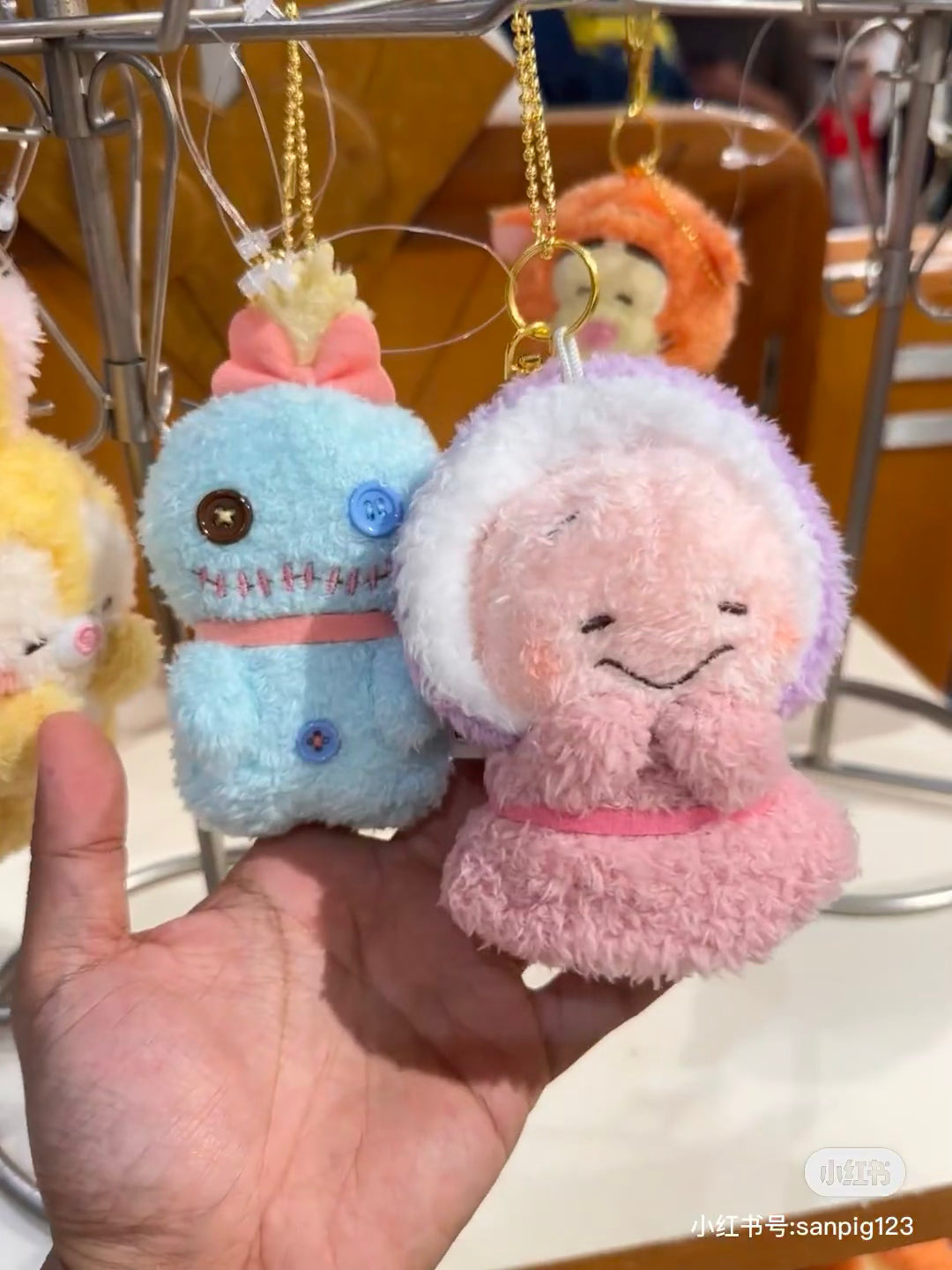 Disney|卷毛眯眯眼系列玩偶挂件|高さ約10.5×幅7.5×奥行き6(cm)