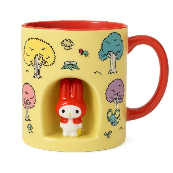 Sanrio|My Melody Mushroom House Mug 3D Porcelain Mug|11 x 8 x 9 cm approx.