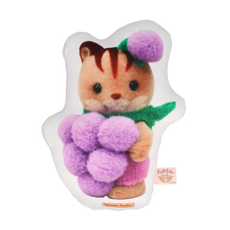 SylvanianFamilies|Baby Fruit Series Die-cut Cushion Grape Baby Chipmunk