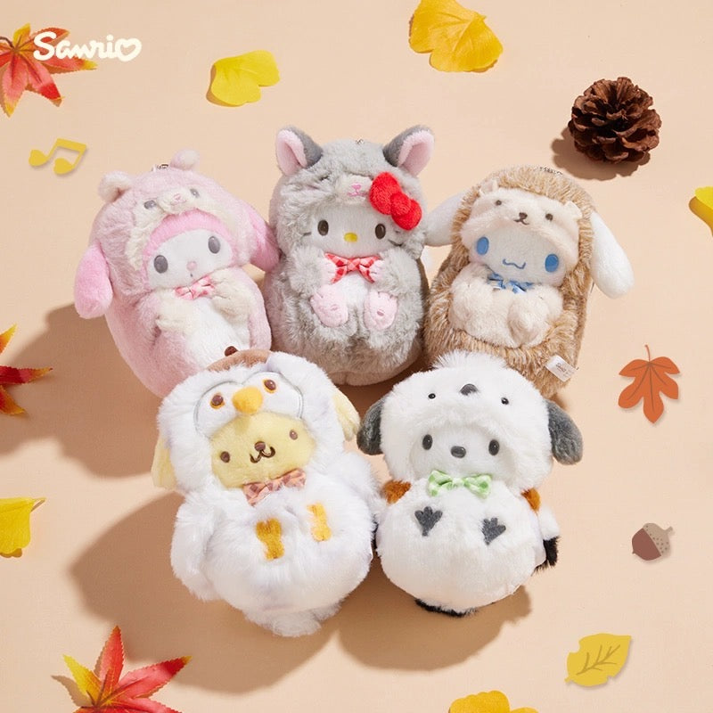 Sanrio|Forest Small Animals Mascot Holder /Plush Keychain|13×13×14cm approx.
