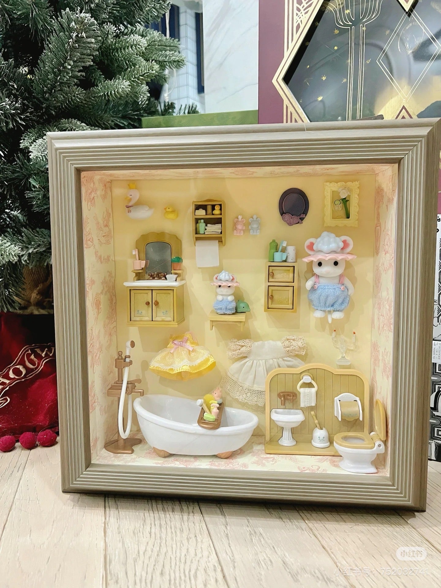 SylvanianFamilies|Bath Time Set Together -Marshmallow Mouse 5805