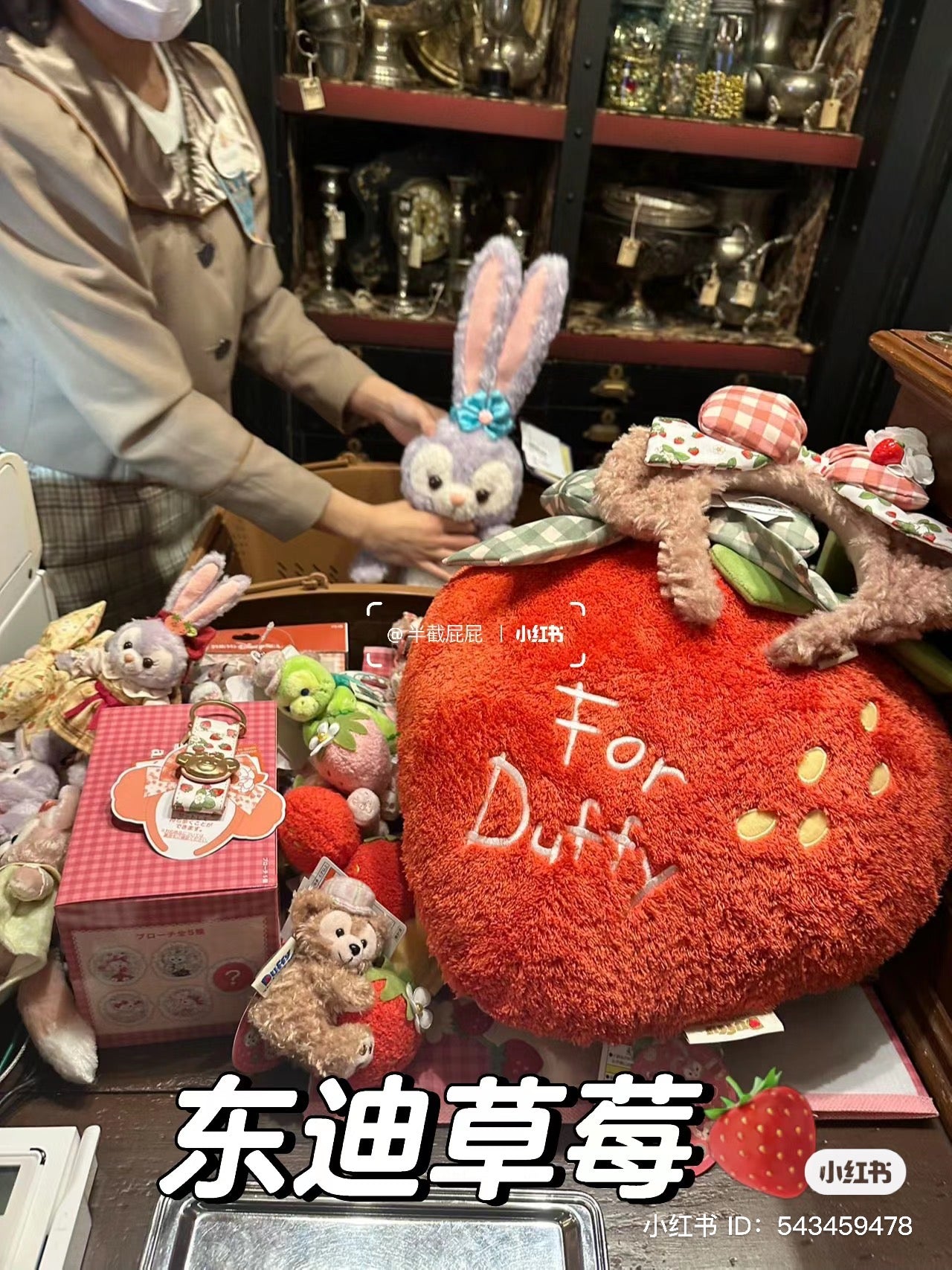 Disney迪士尼|草莓情人节限定雪莉玫草莓抱枕