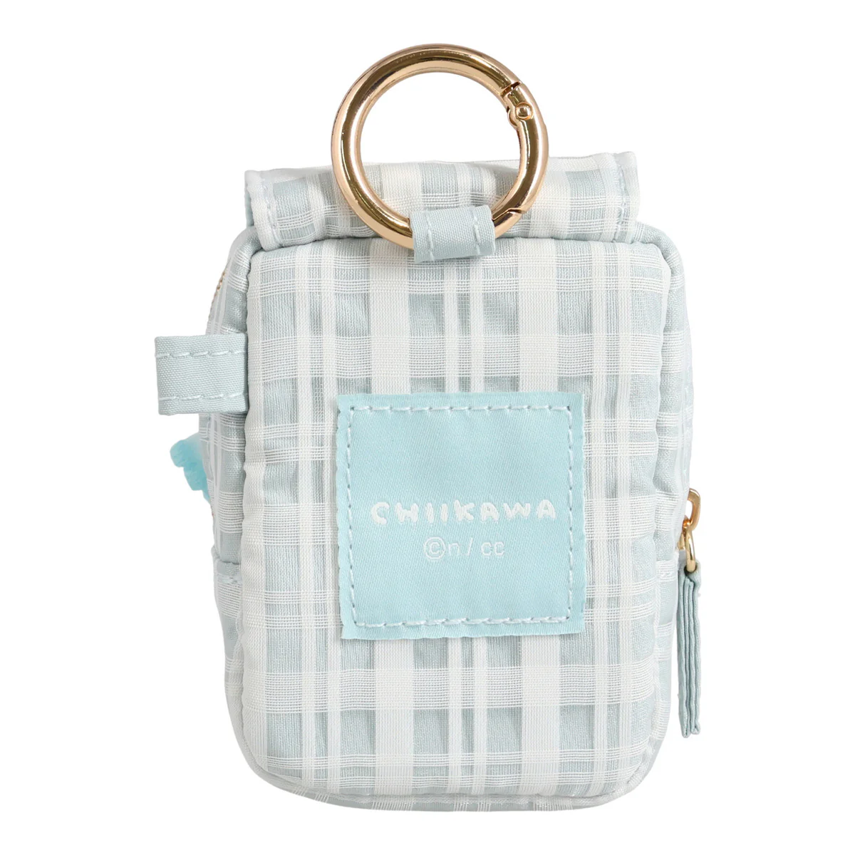 chiikawa|Check Series Mini Pouch with Carabiner|H90 x W65 x D40mm approx.