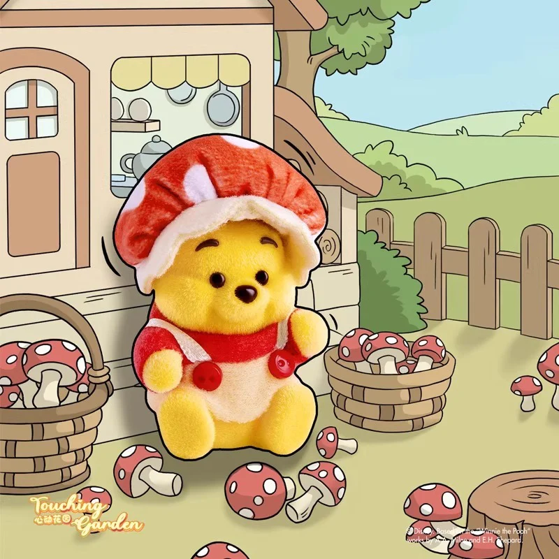 MINISO Disney Winnie the Pooh Touching Garden Series Flocking Figure Toy Blind Box