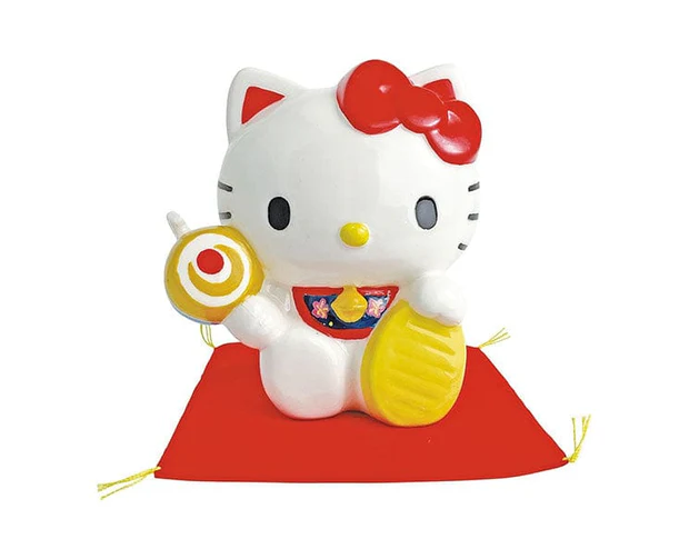 HelloKitty|Lucky Invitation Ceramic Piggy Bank|100×80×130mm approx.