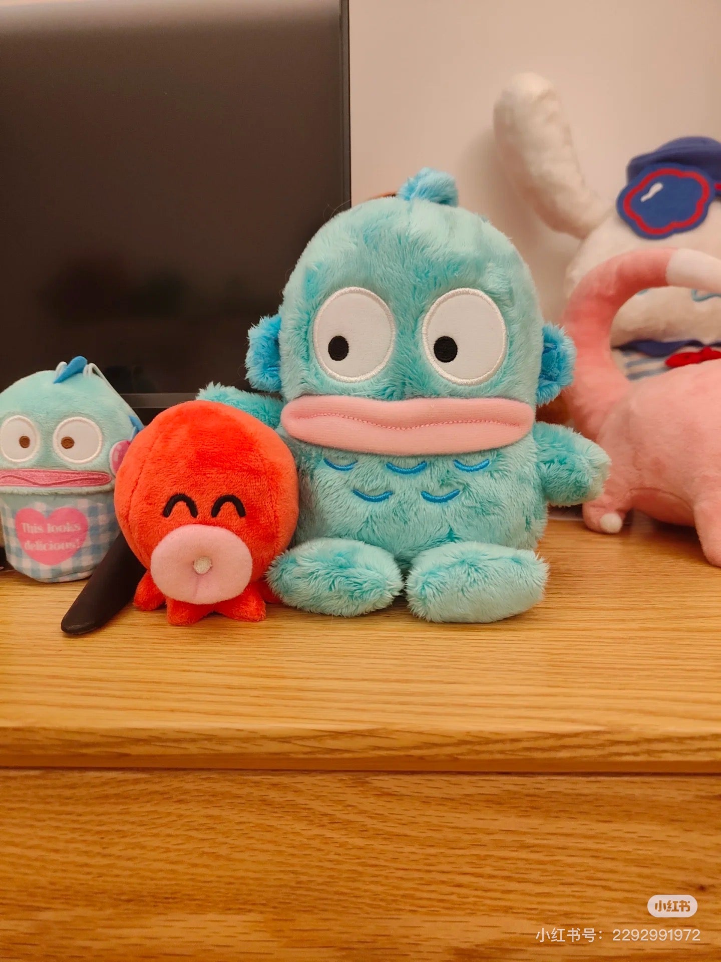 Sanrio|Hangyodon 40th Anniversary Happy Life Mascot Holder /Plush Keychain|8×8×9cm approx.