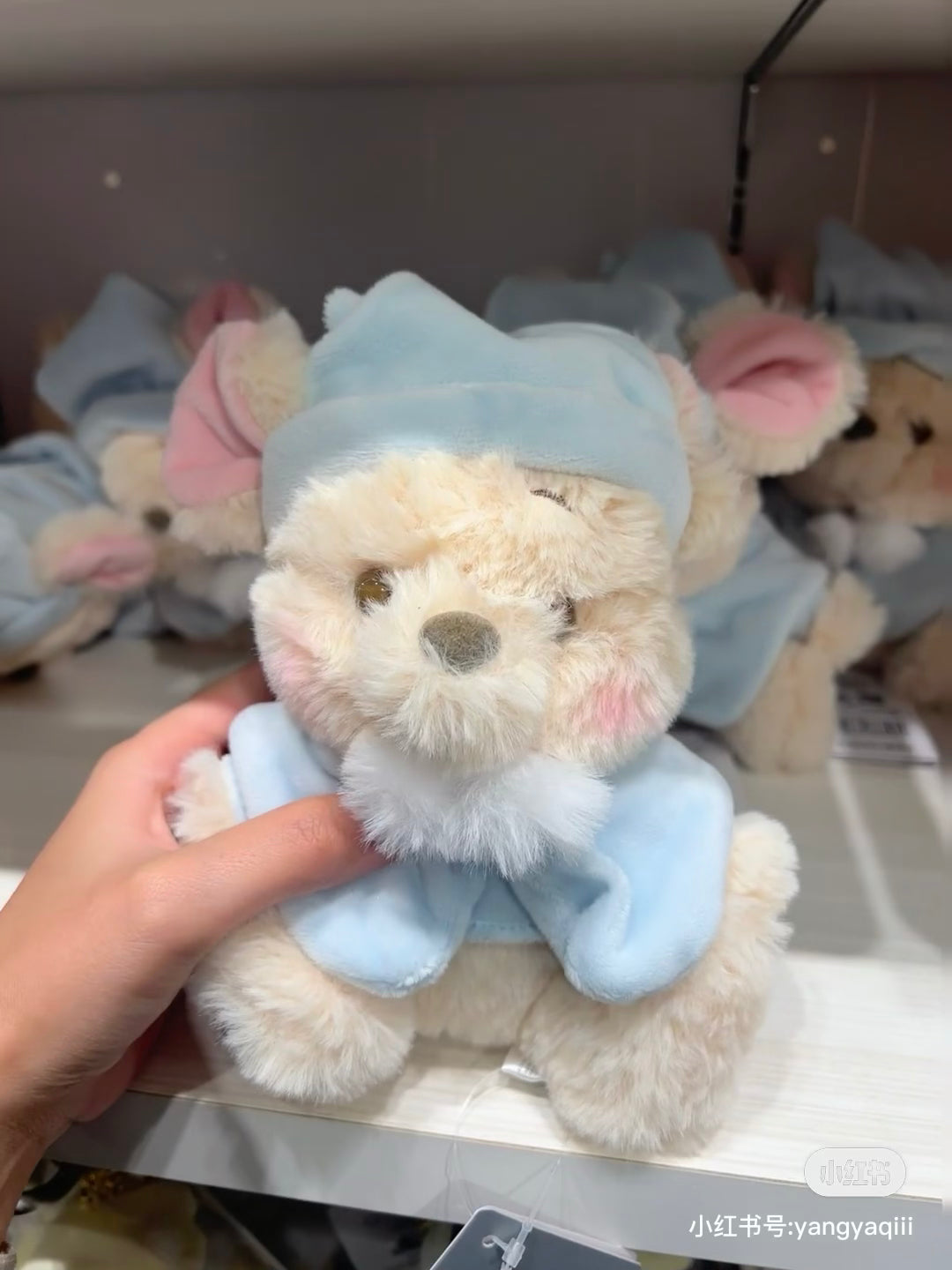 Disney迪士尼|Plush Toy (S)/ White Pooh Fruit Latte Color Cape 东迪冬日限定水果拿铁色睡衣睡帽斗篷系列可爱角色坐姿毛绒玩偶/公仔/S号|约28×17×19cm