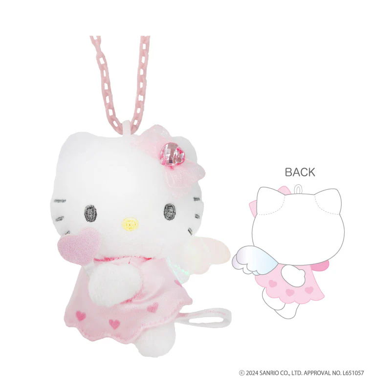 Sanrio三丽鸥|Hello Kitty爱神天使系列手拿爱心魔法棒挂链/包挂|约125xW70xD70mm