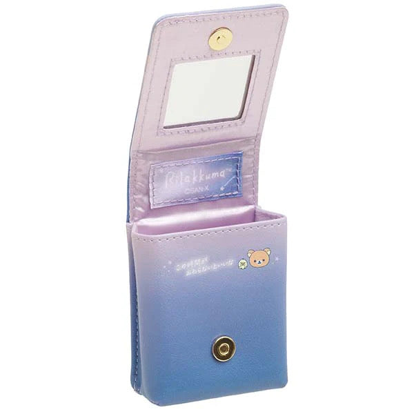 Rilakkuma轻松熊|晚安睡梦系列轻松熊迷你收纳包/带镜子/可放口红/ipods/airpods pro等/便携化妆包|约100×70×35mm