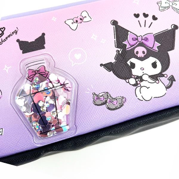 Sanrio|角色皮质感大容量笔袋/正反不同图案|约177x85x60mm