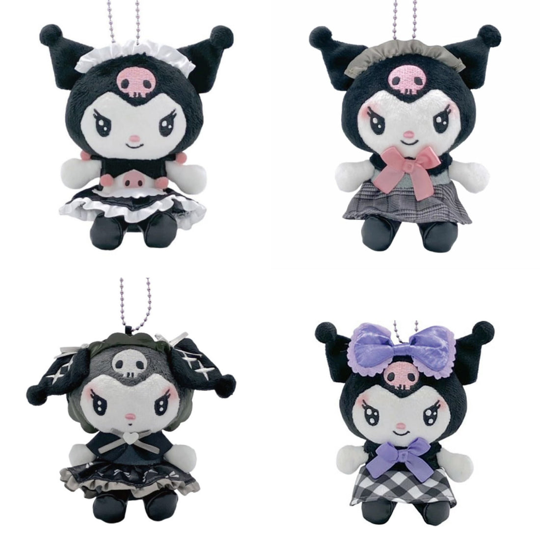 Sanrio|Kuromi 20th Anniversary Nurse Mascot Holder /Plush Keychain|H11 x W10 x D5.5cm approx.