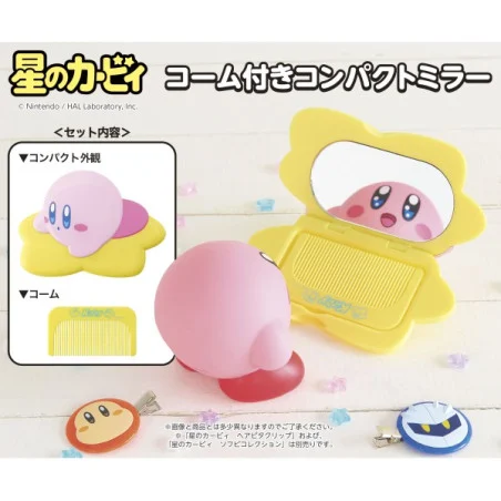 Kirby|Compact Mirror with Comb|125x91x17mm approx.