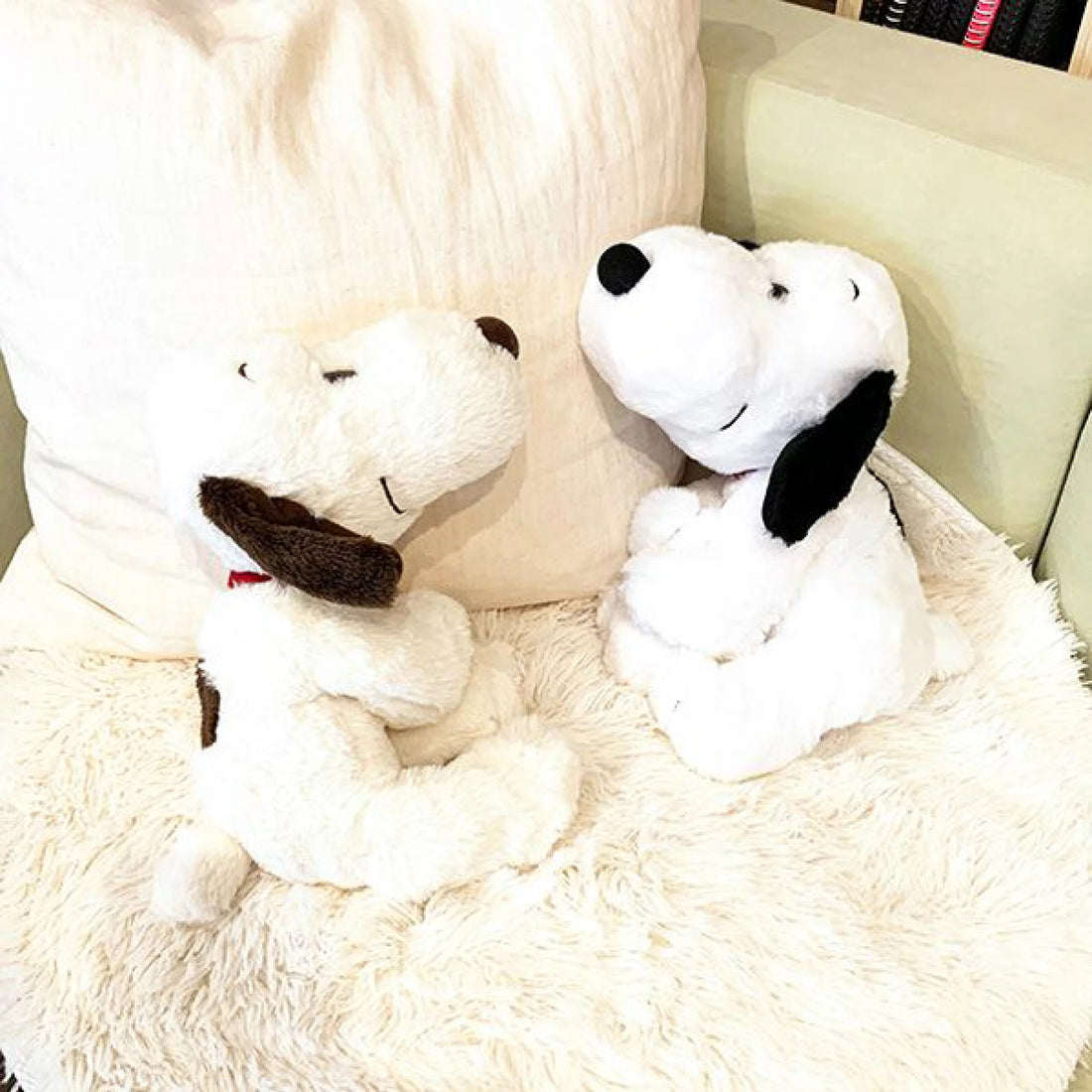 Snoopy|复古豆豆眼毛绒史努比公仔/玩偶|13cm×32cm×28cm