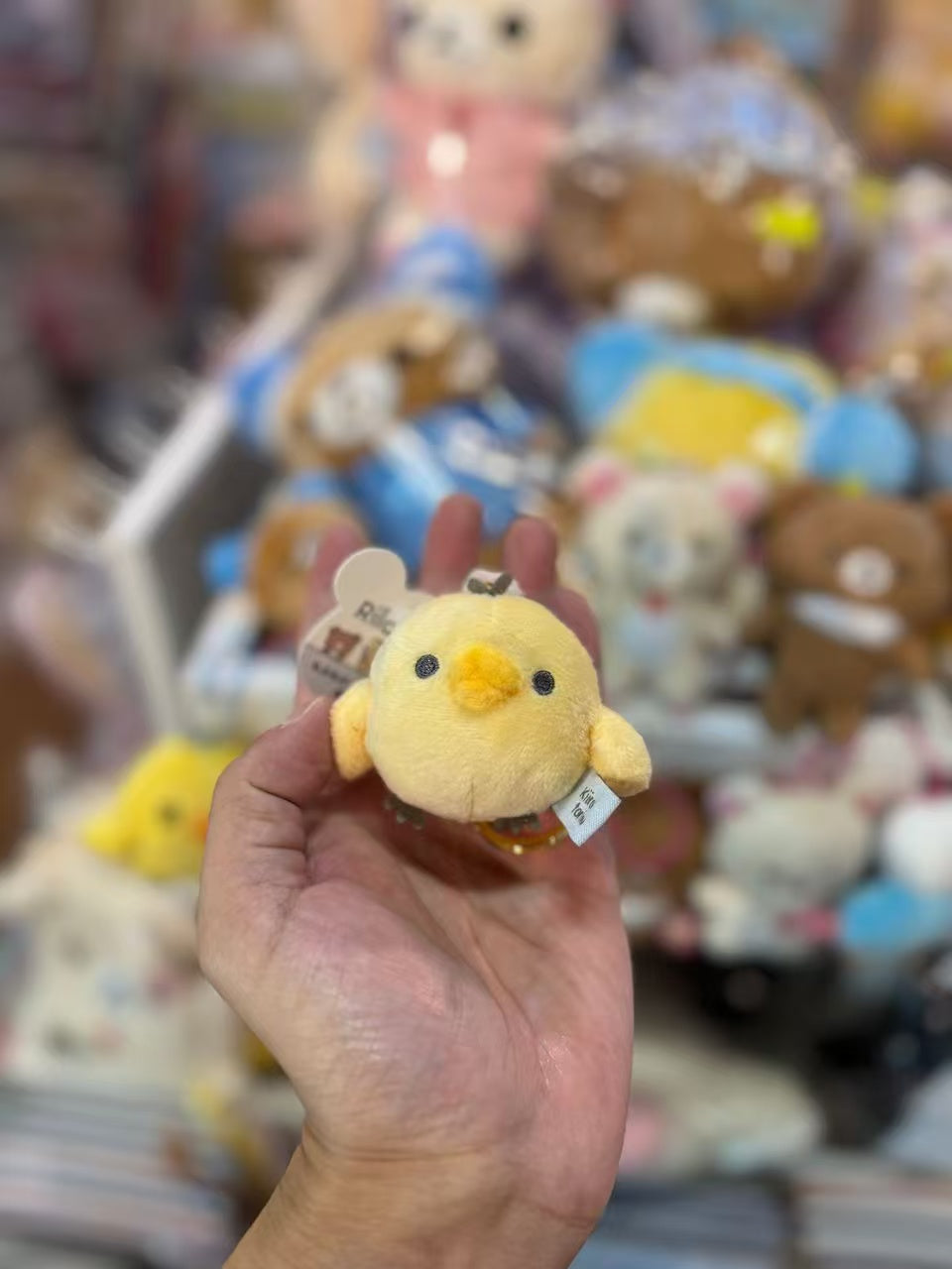 Rilakkuma|Fluffy Reel-Attached Mascot Holder /Plush Keychain|H110×W80×D55mm approx.