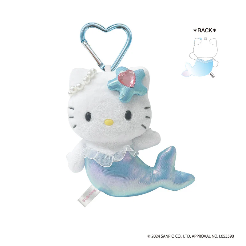 HelloKitty|Fantasy Series Mermaid Mascot Holder /Plush Keychain| H12 × W8.5 × D6.5 cm approx.✔️