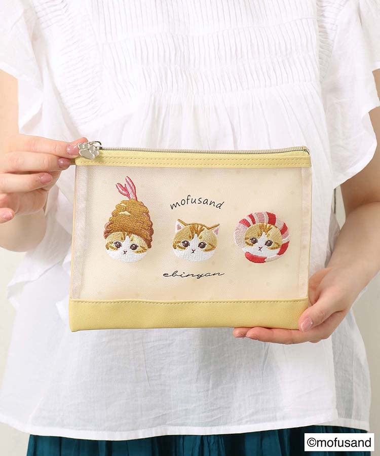 Mofusand|Flat Mesh Pouch|H165×W210×D10mm approx.