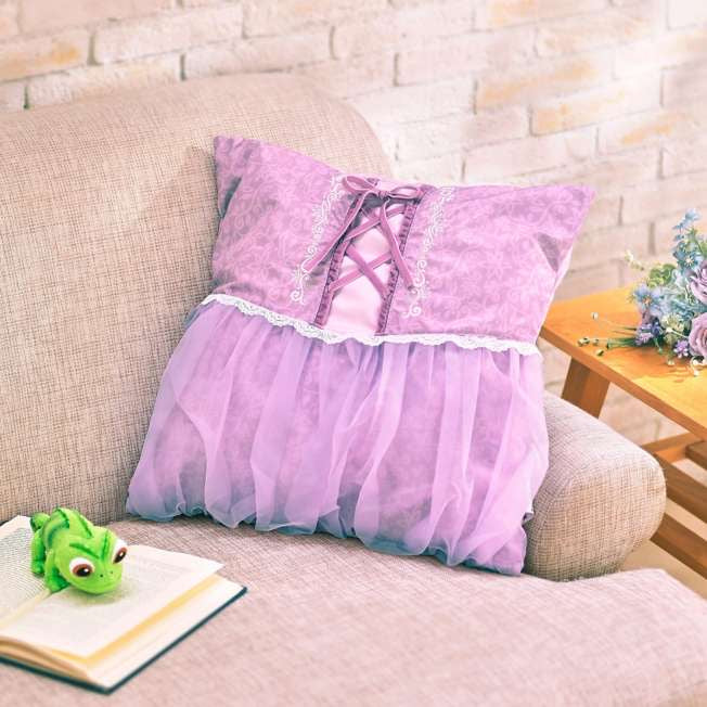 Disney迪士尼|FEEL LIKE RAPUNZEL公主蕾丝纱裙抱枕/枕芯可替换/质感好好|約縦45×横45×厚み17(cm)
