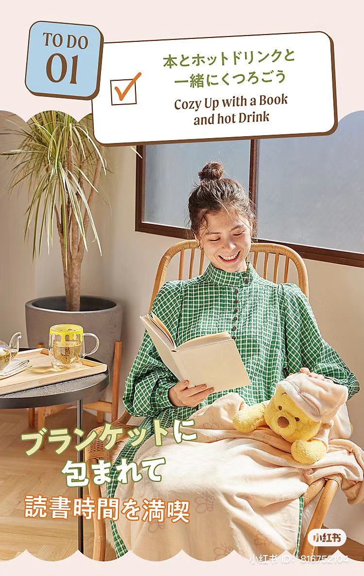 Disney|毛茸茸角色公仔盖毯/可拆分成玩偶?毯子|高約 70 x 寬 100cm