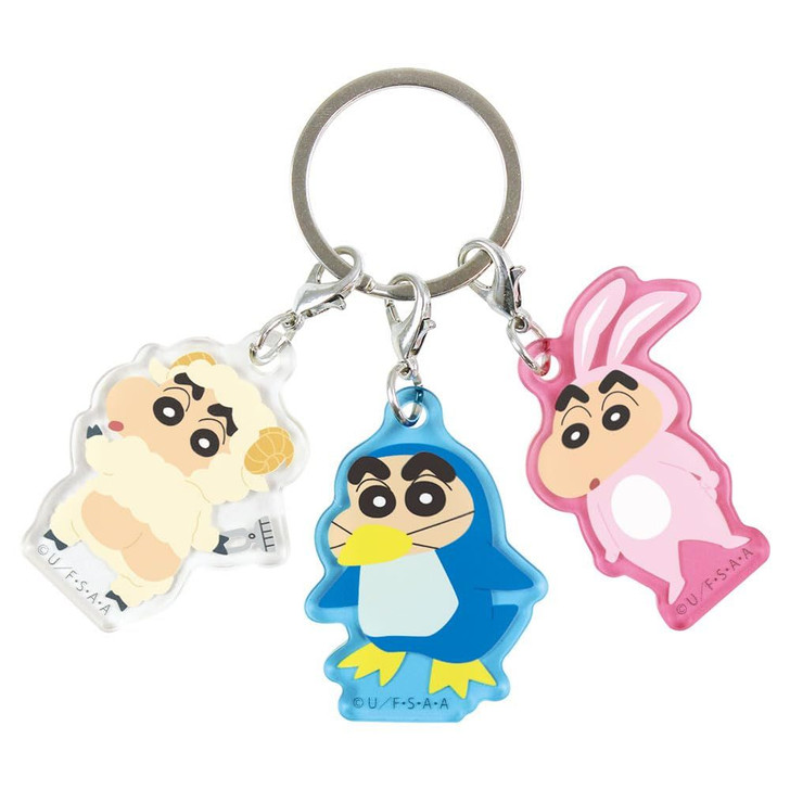 Crayon shin-chan|Acrylic Keychain 3 Charm|37×44×3mm approx.