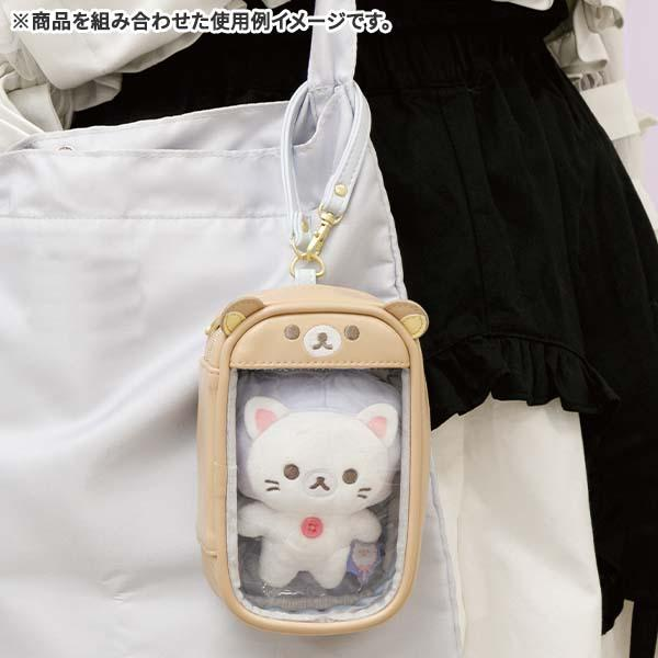 Rilakkuma轻松熊|Plush Carrier Pouch Sky Cotton Candy San-X熊头透明痛包/包挂|约H160×W95×D50mm
