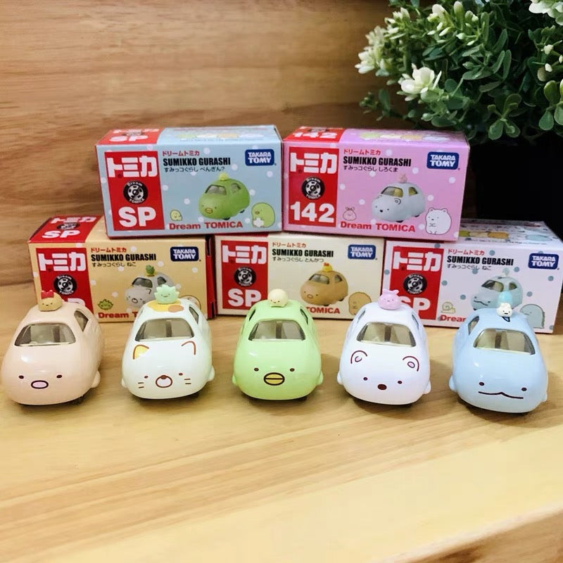 Sumikko gurashi角落生物|Tomica ChoroQ Sumikko Gurashi 03 Tonkatsu多美卡炸虾汽车玩具|约9.4 x 8.5 x 3.4 cm
