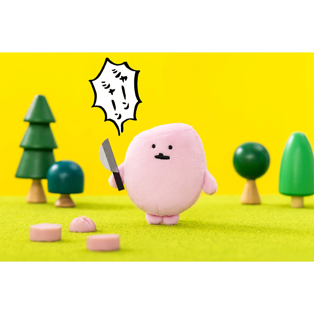 Nagano嘲讽熊|自嘲熊粉色带刀鱼肠挂件/包挂|约H85 x W95 x D50mm