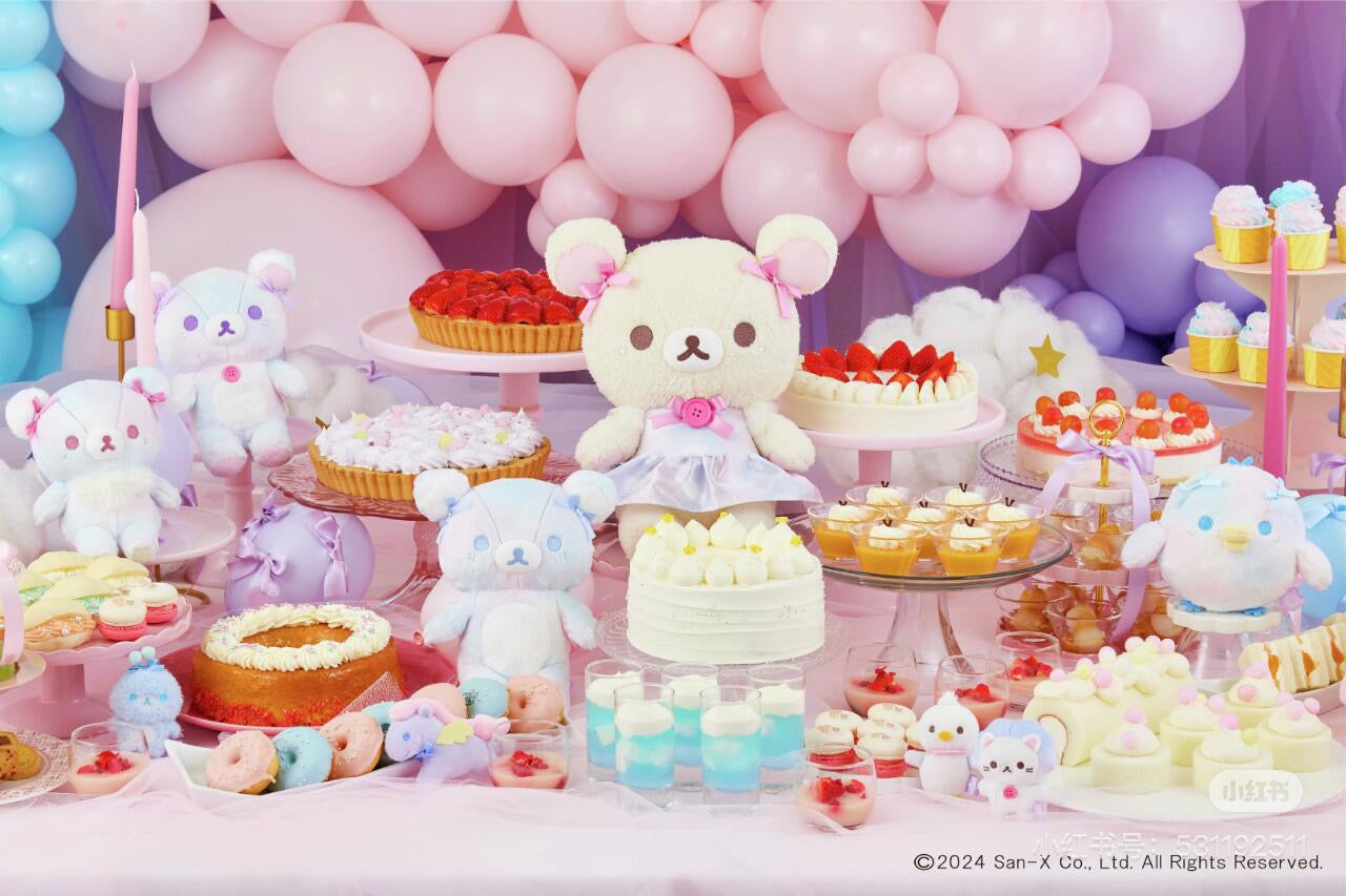 Rilakkuma轻松熊|Korilakkuma Plush Doll M Sky Cotton Candy San-X天空白云棉花糖系列毛绒玩偶/公仔|約300×250×180mm