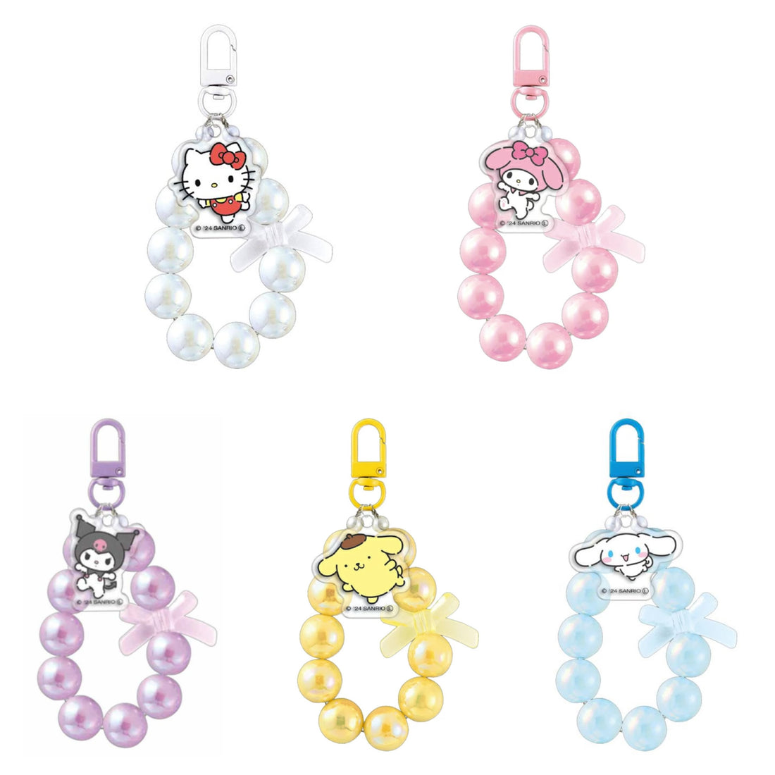 Sanrio三丽鸥|Aurora Beads Acrylic Charm Keychain | W55 x H165 x D15mm approx.