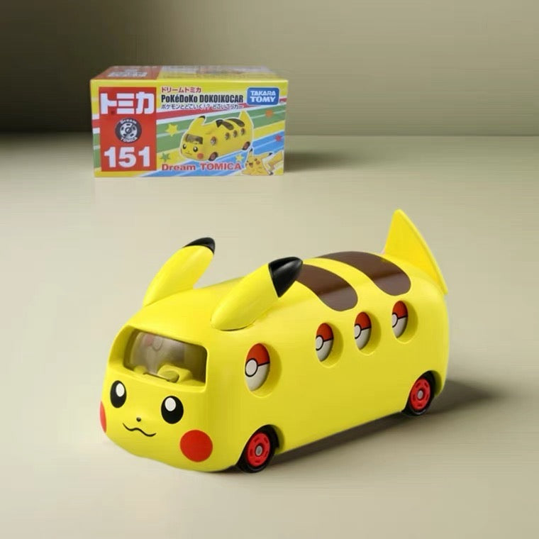 Tomica|Dream Tomica No.151 PoKeDoKo Pokemon Dokoikocar多美卡宝可梦/皮卡丘巴士玩具汽车/摆件|约 W78 x H41 x D39mm