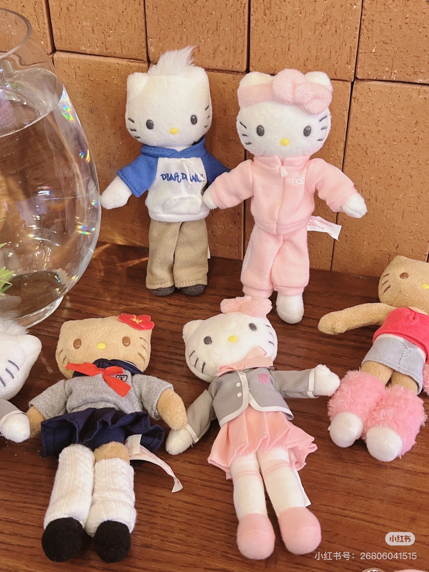 Hello Kitty|Closet Collection Mascot Holder /Plush Keychain|8×3.5×15cm approx.