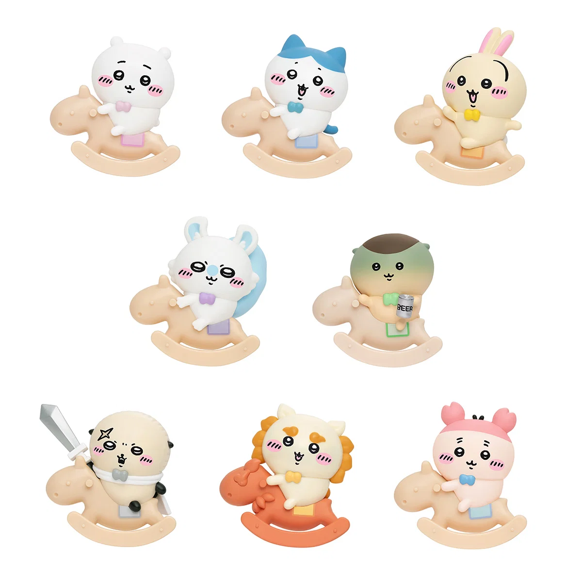 chiikawa|GPSBOX Rocking Wooden Horse Figure Collection mystery bag/blind box/All 8 types|1pcs