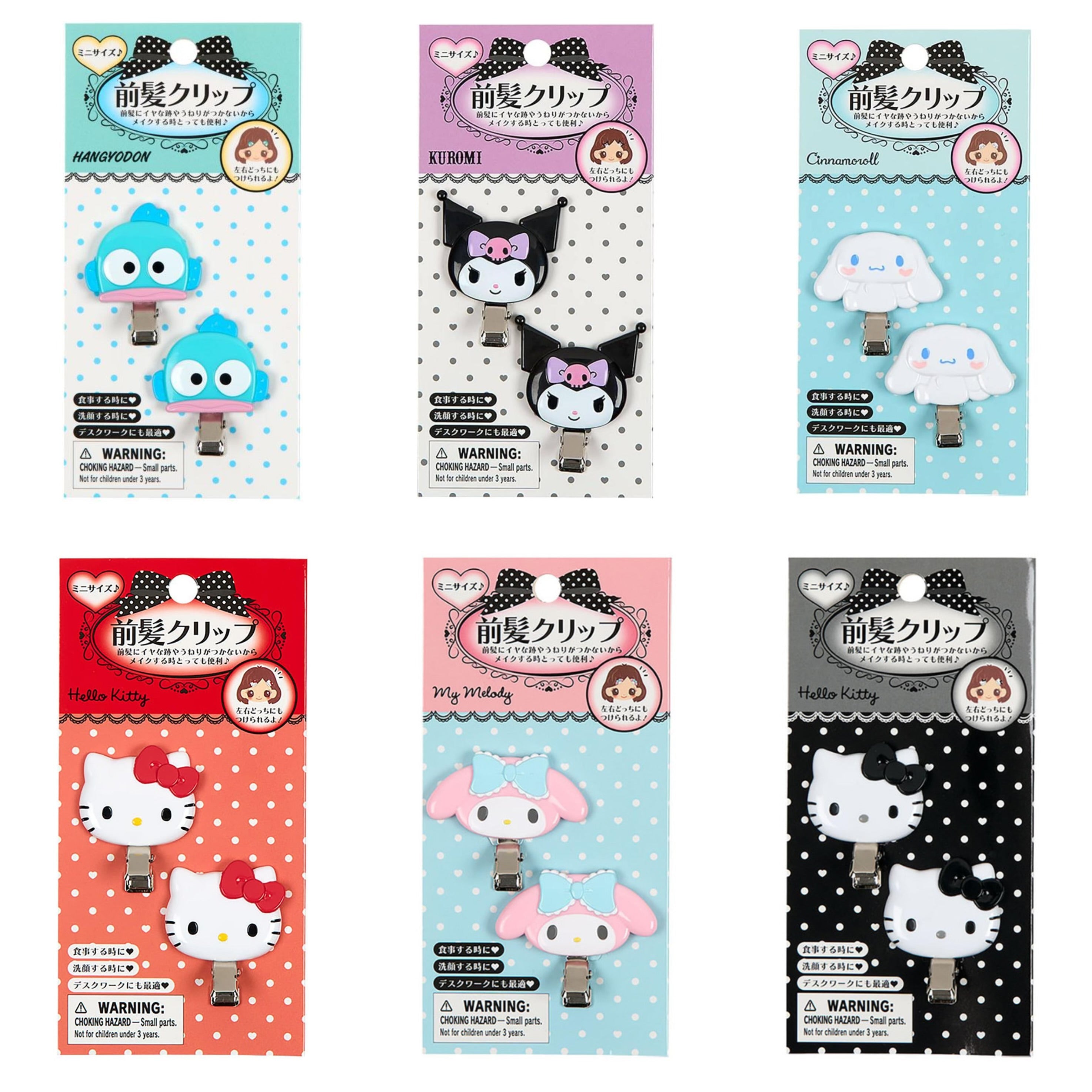 Sanrio|Face Bangs Clip Set|3.3×1.1×4.1cm approx.