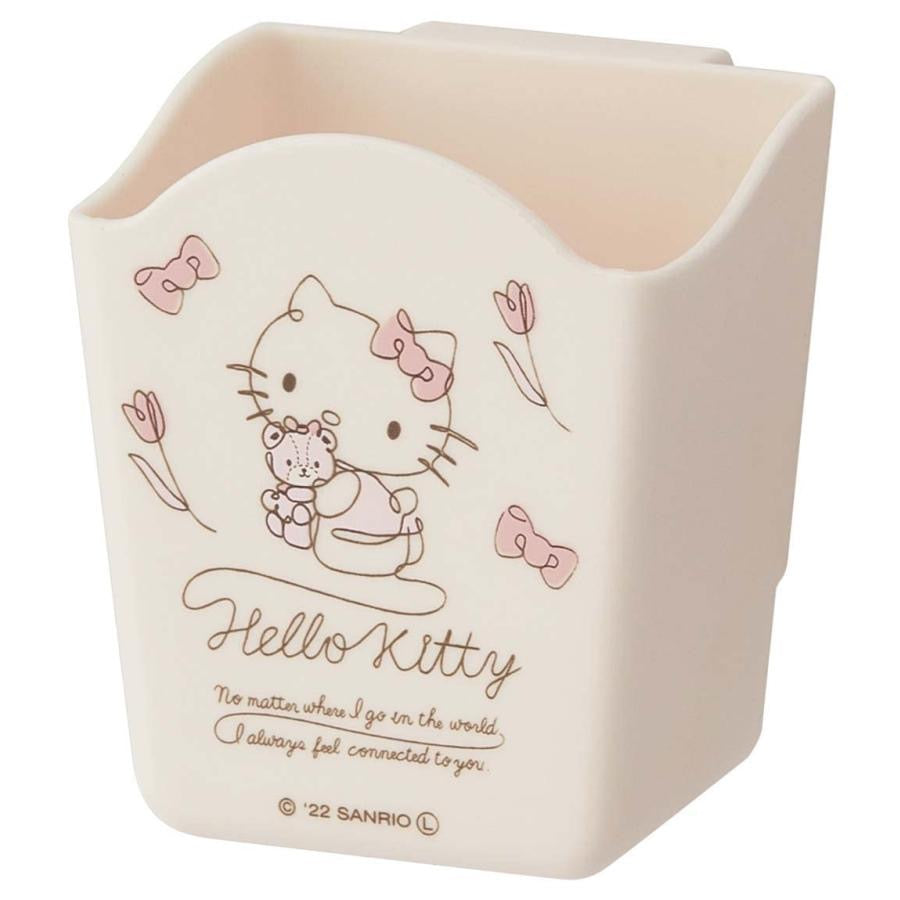 Hello kitty凯蒂猫|挂壁式调料耐热易清洗收纳盒/小物收纳盒|幅6.3×奥行5.8×高さ7.3cm