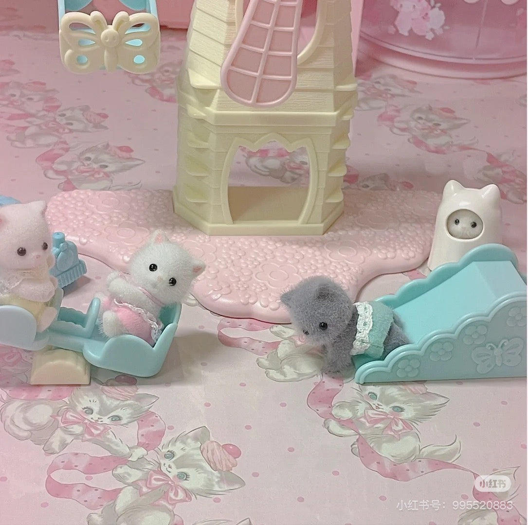 SylvanianFamilies森贝儿家族|Baby Windmill Park梦幻城堡游乐园系列花之风车套组5526